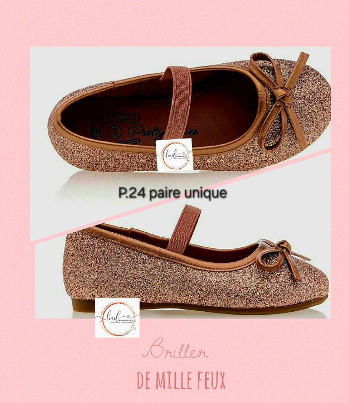 👧 Ballerines pour petites filles (pointures 24 à 35)